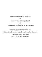 Chiến lược hợp tác Việt Nam với Ngân hàng thế giới pdf