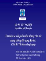 báo cáo tốt nghiệp  tìm hiểu và viết phần mềm nhúng cho nút mạng không dây dạng ad-hoc