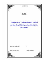 Đề tài “ Nghiên cứu về Vi điều khiển 8051. Thiết kế mô hình đồng hồ thời gian thực hiển thị trên Led 7 thanh” docx
