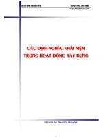 Các định nghĩa khái niệm trong hoạt động xây dựng pptx