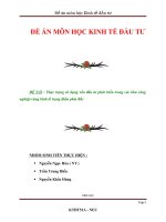 Đề tài: Thực trạng sử vốn đầu tư phát triển trong các khu công nghiệp vùng kinh tế trọng điểm phía Bắc pdf