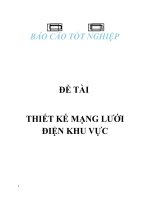 đề tài   thiết kế mạng lưới điện khu vực