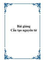 Bài giảng Cấu tạo nguyên tử ppt