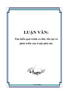 LUẬN VĂN: Tìm hiểu quá trình ra đời, tồn tại và phát triển của Luật phá sản potx