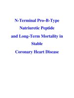 N-Terminal Pro–B-Type Natriuretic Peptide and Long-Term Mortality in Stable Coronary Heart Disease ppt