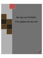 Đồ án tốt nghiệp - Phân tích thiết kế hệ thống - Trắc nghiệm trên máy đơn docx