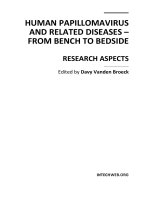HUMAN PAPILLOMAVIRUS AND RELATED DISEASES – FROM BENCH TO BEDSIDE RESEARCH ASPECTS pdf