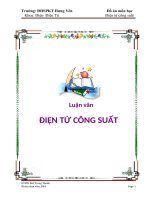 đồ án môn học điện tử công suất '''' tốc độ động cơ điện một chiều và thiết kế mạch ''''