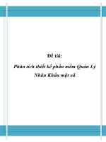 Đồ án tốt nghiệp - Phân tích thiết kế hệ thống - Phân tích thiết kế phần mềm Quản Lý Nhân Khẩu một xã ppt