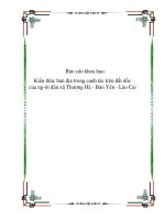 Báo cáo khoa học: Kiến thức bản địa trong canh tác trên đất dốc của ng-ời dân xã Thượng Hà - Bảo Yên - Lào Cai pot