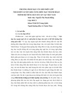 BÁO CÁO KHOA HỌC: PHƯƠNG PHÁP ĐẶT CÂU HỎI TRÊN LỚP NHẰM RÈN LUYỆN KHẢ NĂNG BIỂU ĐẠT THÀNH ĐOẠN TRÌNH ĐỘ TIẾNG HÁN SƠ CẤP TẠI VIỆT NAM ppt