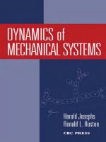 DYNAMICS of MECHANICAL SYSTEMS ppt