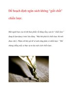 Để hoạch định ngân sách không “giết chết” chiến lược potx