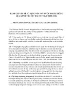 (FDI) VẤN ĐỀ SỬ DỤNG VỐN VAY NƯỚC NGOÀI THÔNG QUA KÊNH THU HÚT ĐẦU TƯ TRỰC TIẾP (FDI) ppt