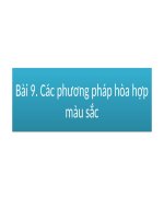 Bài 9. Các phương pháp hòa hợp màu sắc ppt