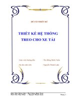 đề tài thiết kế '''' thiết kế hệ thống treo cho xe tải ''''
