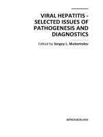 VIRAL HEPATITIS SELECTED ISSUES OF PATHOGENESIS AND DIAGNOSTICS doc
