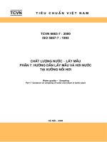 Chất lượng nước - lấy mẫu .Phần 7: Hướng dẫn lấy mẫu và hơi nước tại xưởng nồi hơi pdf