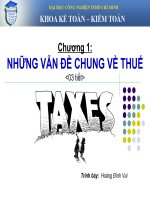NHỮNG VẪN ĐỀ CHUNG VỀ THUẾ doc