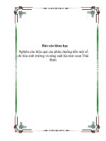 Báo cáo khoa học : Nghiên cứu hiệu quả của phân chuồng đến một số chỉ tiêu sinh trưởng và năng suất lúa tám xoan Thái Bình docx