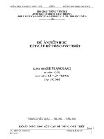 ĐỒ ÁN MÔN HỌC KẾT CẤU BÊ TÔNG CỐT THÉP 