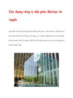 Xây dựng công ty đột phá: Bài học từ Apple docx