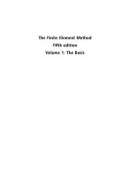 The Finite Element Method Fifth edition Volume 1: The Basis.Professor O.C. Zienkiewicz, CBE, FRS, pptx