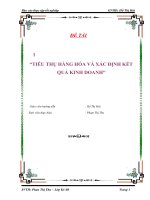 Đề tài: Tiêu thụ hàng hóa và xác định kết quả kinh doanh potx