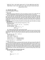 THIẾT KẾ TỐI ƯU TIẾT DIỆN TRONG KẾT CẤU DÀN THÉP BẰNG PHƯƠNG PHÁP PHẦN TỬ HỮU HẠN THÔNG QUA VIỆC GIẢI QUYẾT BÀI TOÁN QUI HOẠCH PHI TUYẾN potx