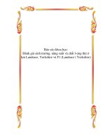 Báo cáo khoa học: Đánh giá sinh trưởng, năng suất và chất l-ợng thịt ở lợn Landrace, Yorkshire và F1 (Landrace ì Yorkshire) pptx