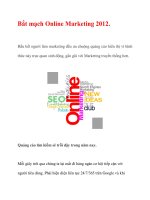 Bắt mạch Online Marketing 2012. doc