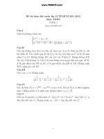 Đề thi học sinh giỏi Tp.HCM 2011 - 2012 - Môn toán pdf