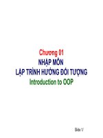 Nhập môn lập trình đối tượng ppt