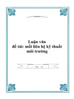 đề tài: mối liên hệ kỹ thuất môi trường pdf