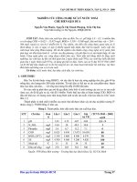 Báo cáo khoa học: Nghiên cứu công nghệ xử lý nước thải chế biến kẹo dừa pot