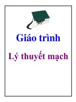 Giáo trình: Lý thuyết mạch pptx