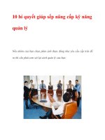 10 bí quyết giúp sếp nâng cấp kỹ năng quản lý pot