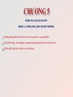 CHƯƠNG 5 PHÂN TÍCH LỢI ÍCH­CHI PHÍ ĐÁNH GIÁ HÀNG HÓA, DỊCH VỤ MÔI TRƯỜNG ppt