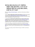 HÀNG HOÁ ĐANG LƯU THÔNG TRÊN THỊ TRƯỜNG ppt