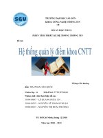 đồ án  quản lý kết quả học tập theo hệ thống tín chỉ