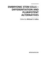 EMBRYONIC STEM CELLS – DIFFERENTIATION AND PLURIPOTENT ALTERNATIVES doc