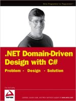 .NET Domain-Driven Design with C# Problem – Design – Solution doc