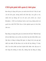 CEO giỏi phải biết quản lý thời gian docx