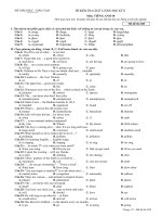 ĐỀ KIỂM TRA CHẤT LƯỢNG HỌC KỲ II Môn: TIẾNG ANH doc