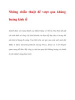 Những chiến thuật để vượt qua khủng hoảng kinh tế pdf