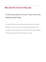 Rửa mặt để có làn da trắng mịn docx