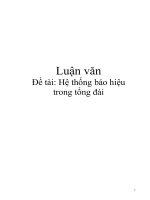 đề cương  hệ thống báo hiệu trong tổng đài