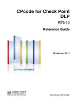 CPcode for Check Point DLP R75.40 Reference Guide doc