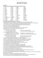 ĐỀ CƯƠNG ÔN TẬP KỲ II MÔN TIẾNG ANH – KHỐI 10 pptx