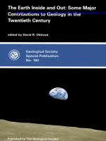 The Earth Inside and Out: Some Major Contributions to Geology in the Twentieth Century+ pdf